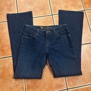 Dark Blue Straight Leg Jeans